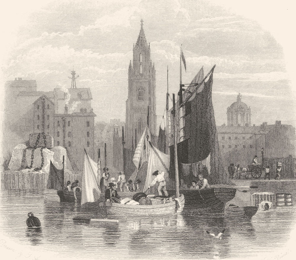 LIVERPOOL. Seacombe Slip. Austin. Title Page Vignette. Figures.  1831 print